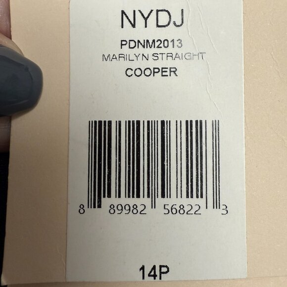 NYDJ Women's NWT Marilyn Straight Jeans liftxtuck in "COOPER" | Size 14P - Picture 14 of 15